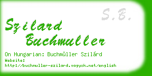 szilard buchmuller business card