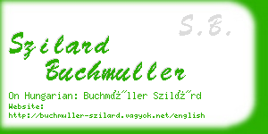 szilard buchmuller business card